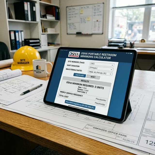 OSHA Portable Toilet Requirements: The Complete Unit-Count Calculator