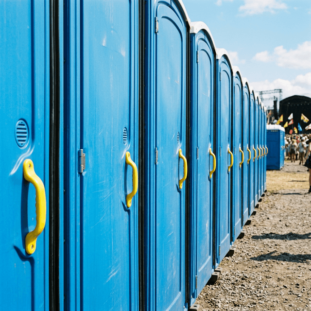 Professional porta-potty unit